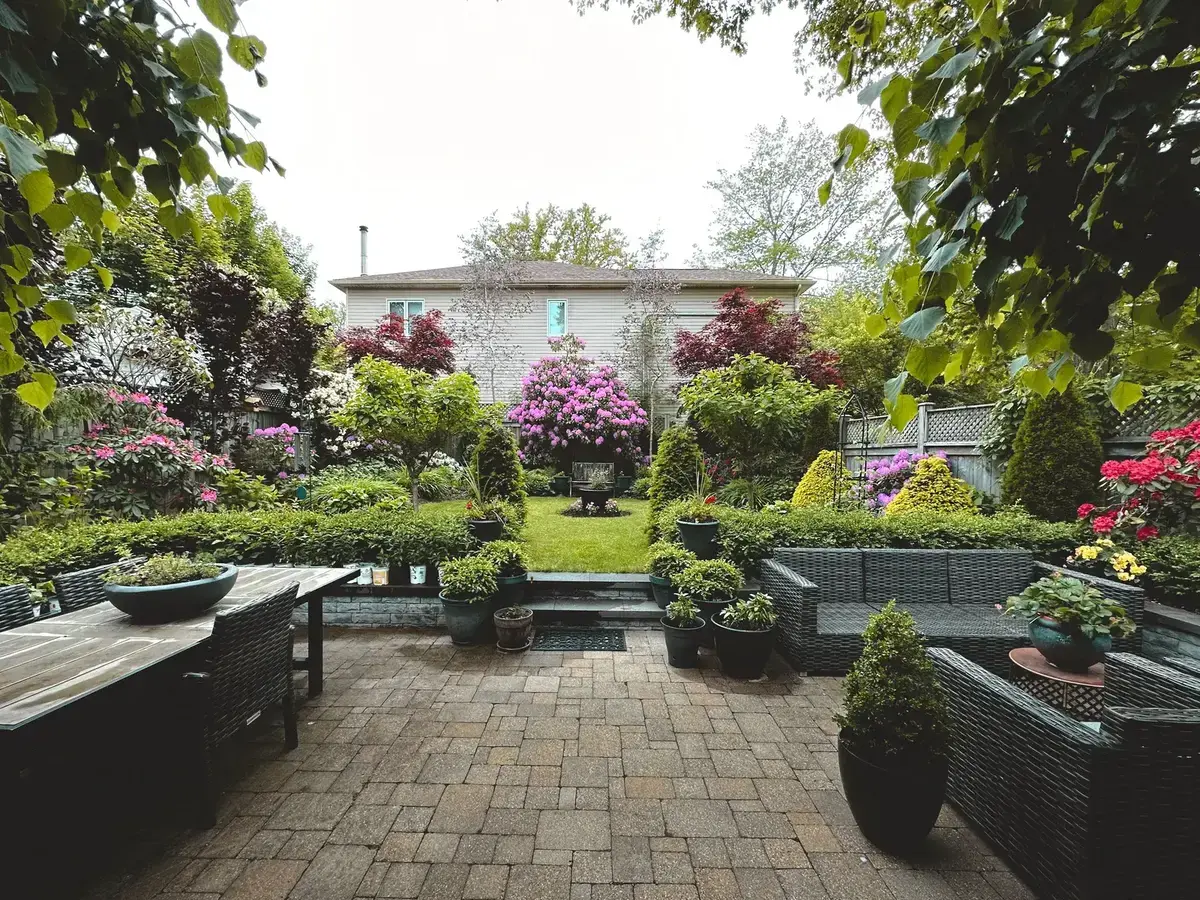 A maintained landscape a few seasons on
