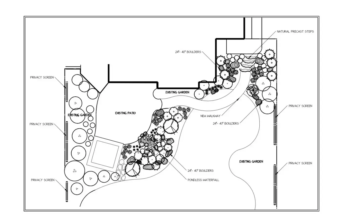 The measured plan, drawn to scale